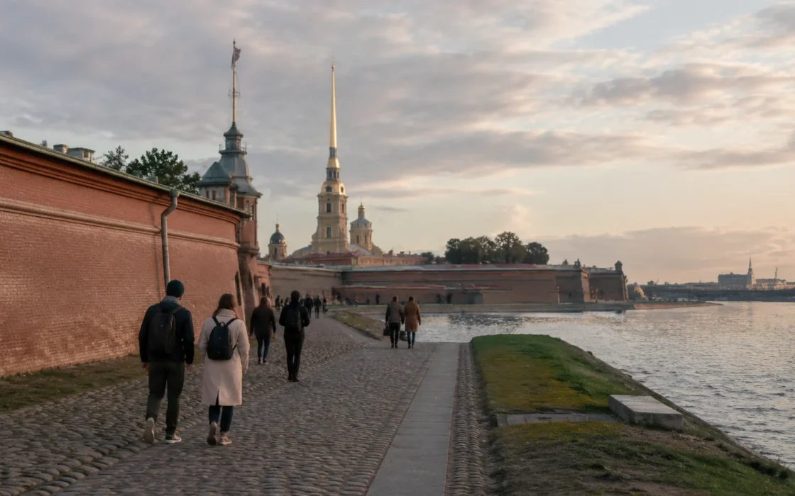 Прогулка у Петропавловской крепости