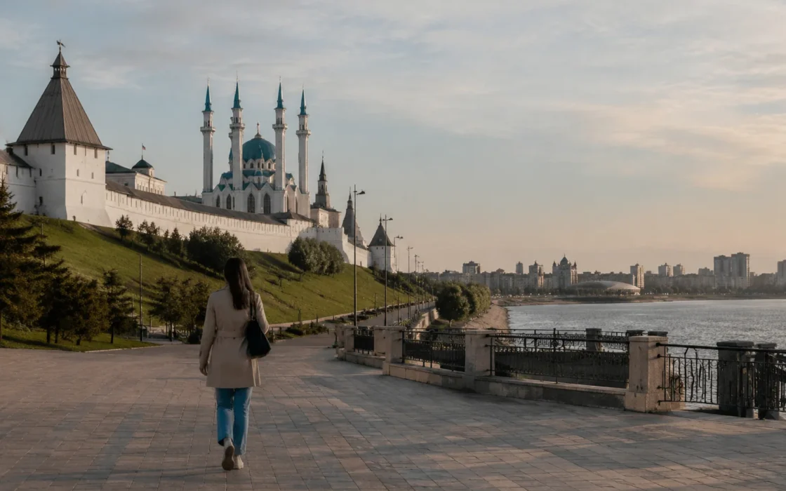 Пешеходный маршрут от Казанского Кремля к Центру семьи «Казан»
