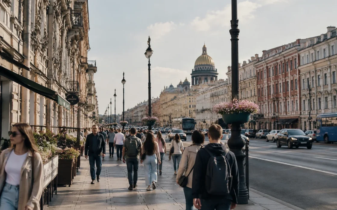 утренняя прогулка по историческому центру Петербурга
