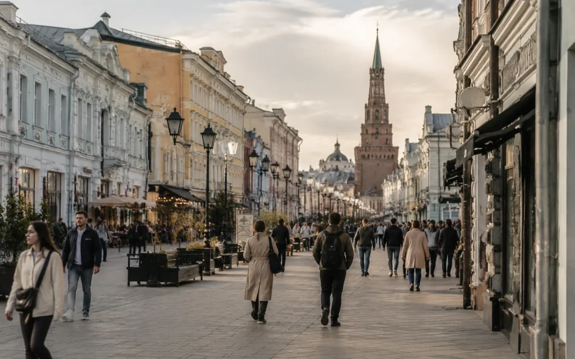 Прогулка по улице Баумана в Казани