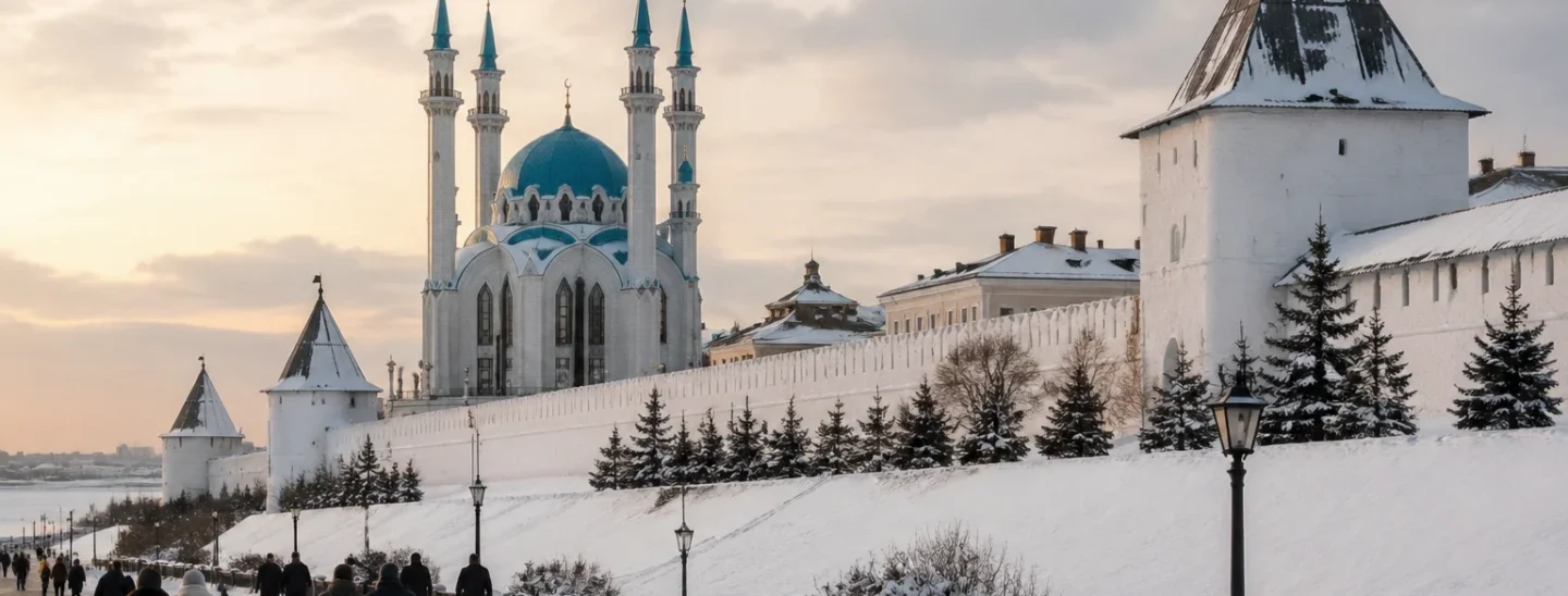 Зимняя прогулка у стен Казанского Кремля
